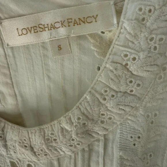 LoveShack Fancy White Lace Mini Dress - Picture 6 of 7